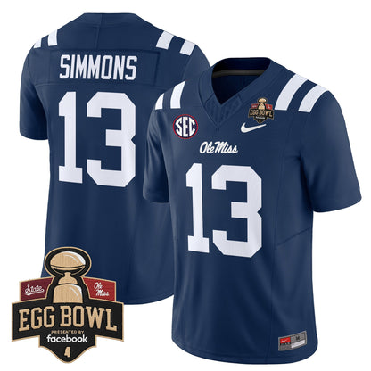 Men's Ole Miss Rebels 2025 Egg Bowl Vapor Limited Jersey - All Stitched