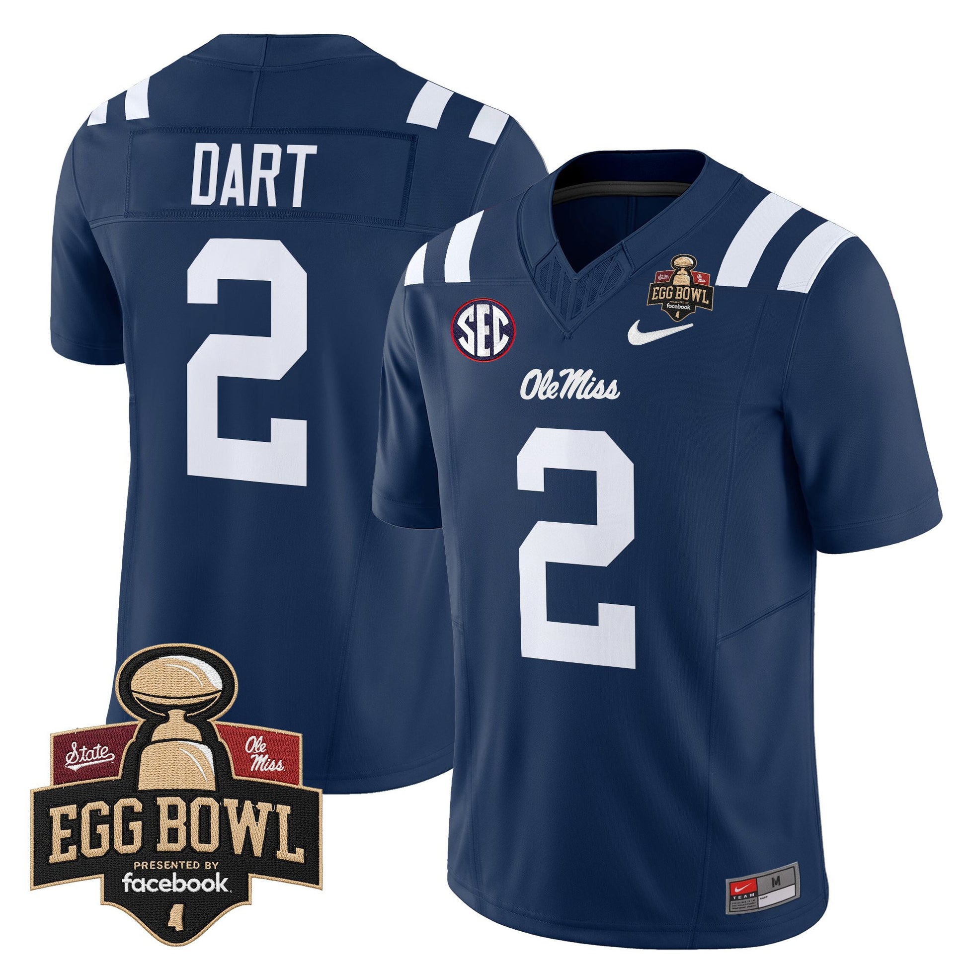 Men's Ole Miss Rebels 2025 Egg Bowl Vapor Limited Jersey - All Stitched