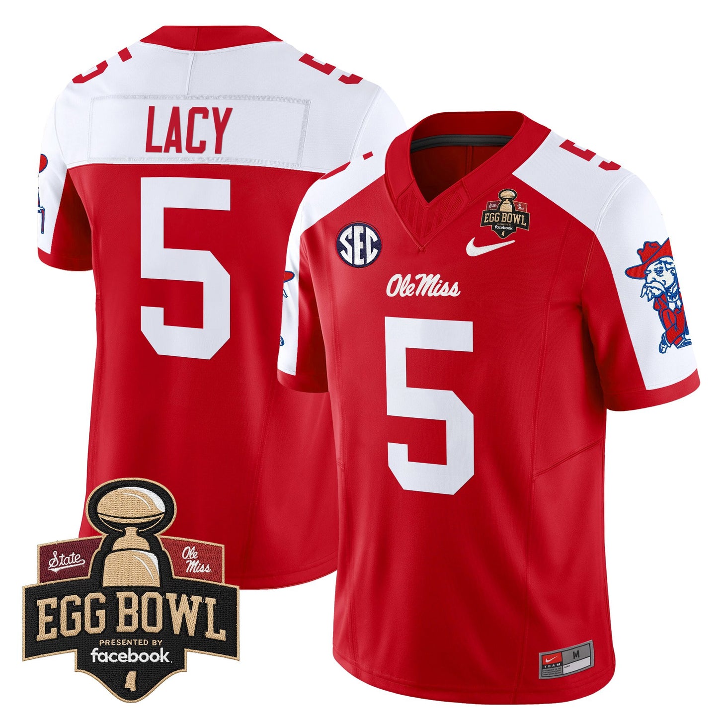 Men's Ole Miss Rebels 2025 Egg Bowl Vapor Limited Jersey - All Stitched