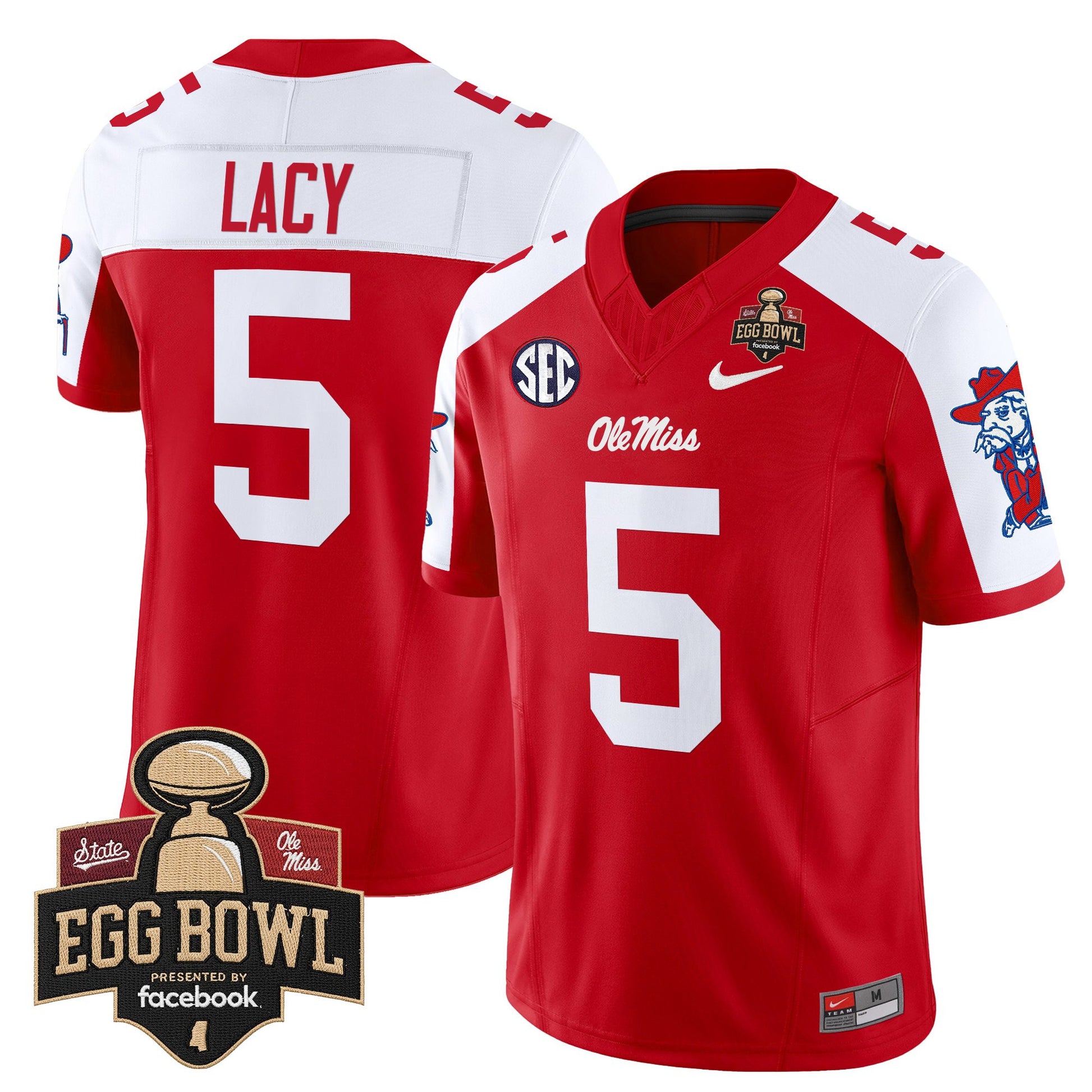 Men's Ole Miss Rebels 2025 Egg Bowl Vapor Limited Jersey - All Stitched