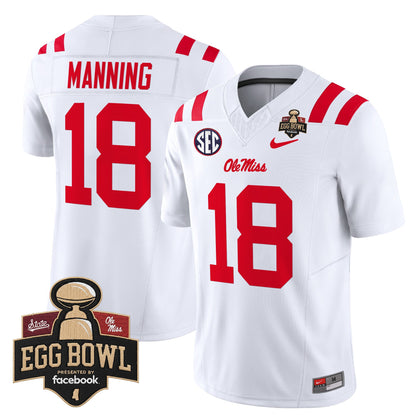 Men's Ole Miss Rebels 2025 Egg Bowl Vapor Limited Jersey - All Stitched
