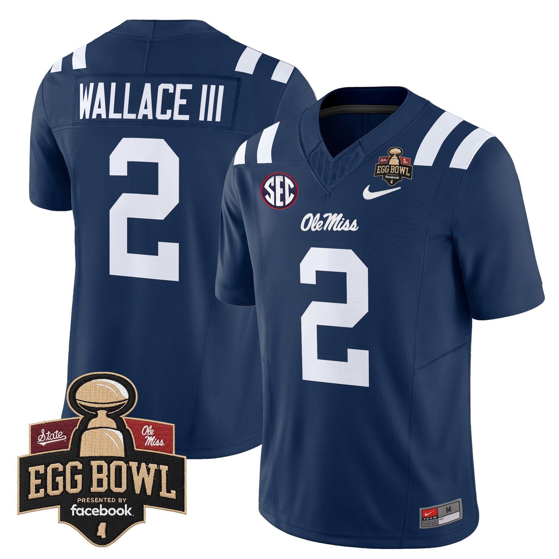 Men's Ole Miss Rebels 2025 Egg Bowl Vapor Limited Jersey - All Stitched