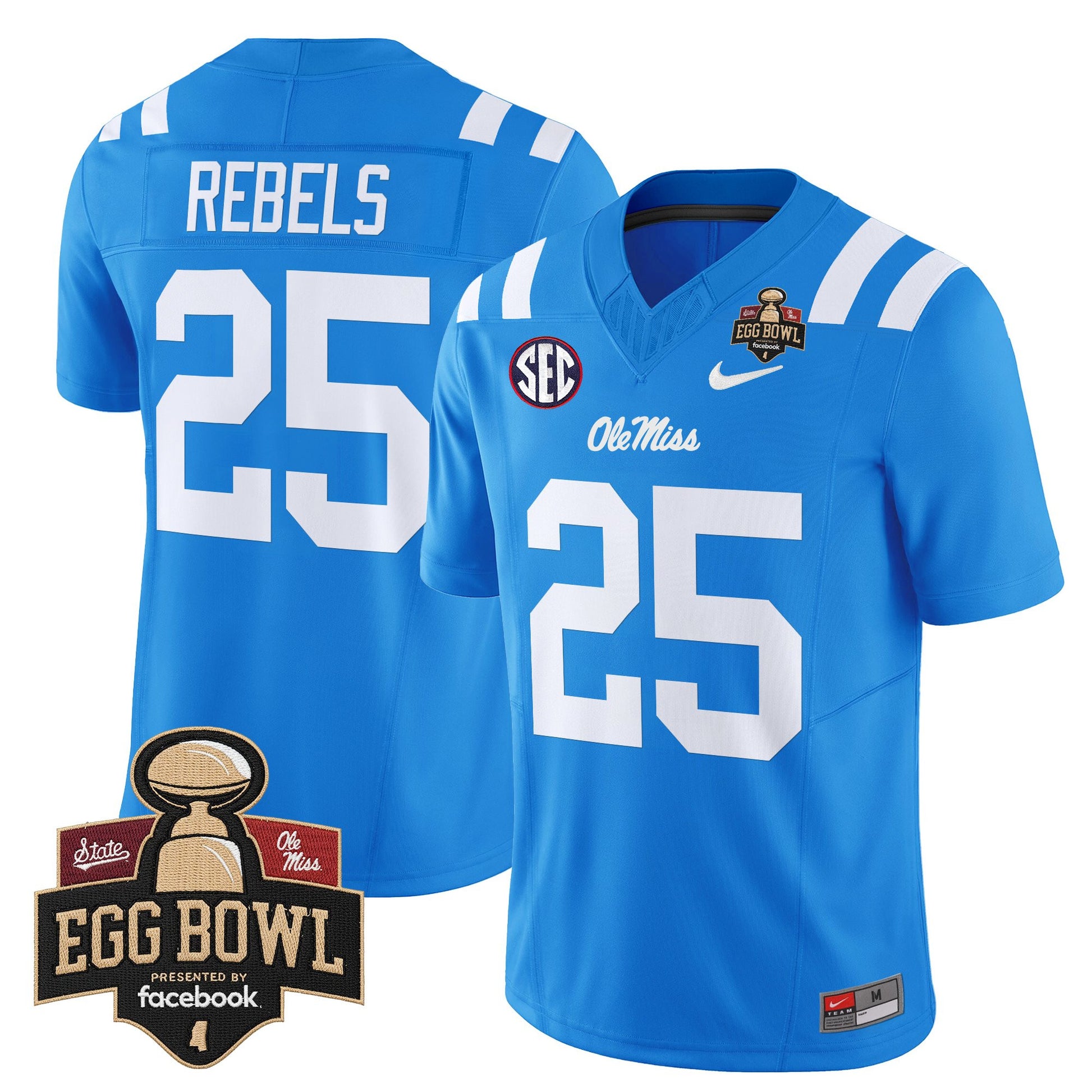 Men's Ole Miss Rebels 2025 Egg Bowl Vapor Limited Jersey - All Stitched