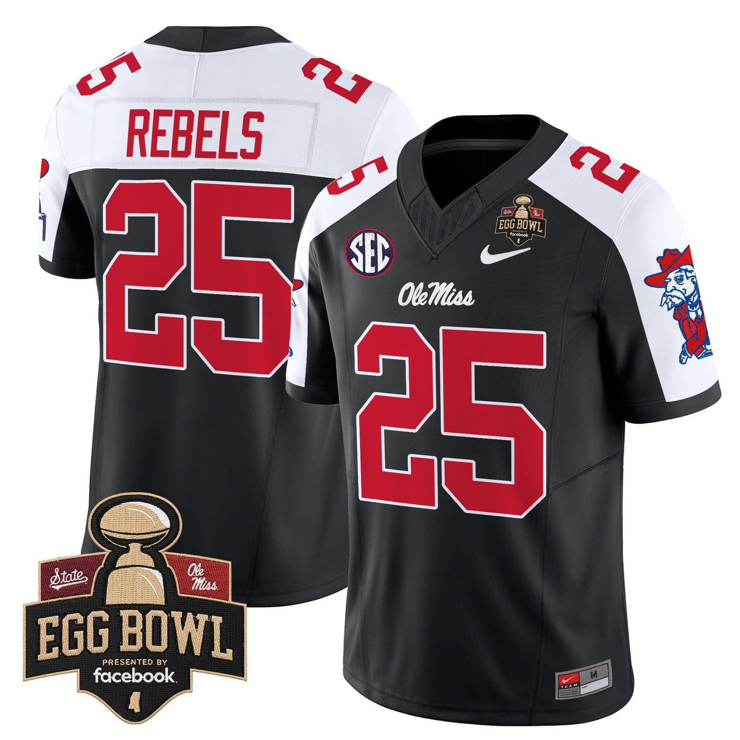 Men's Ole Miss Rebels 2025 Egg Bowl Vapor Limited Jersey - All Stitched