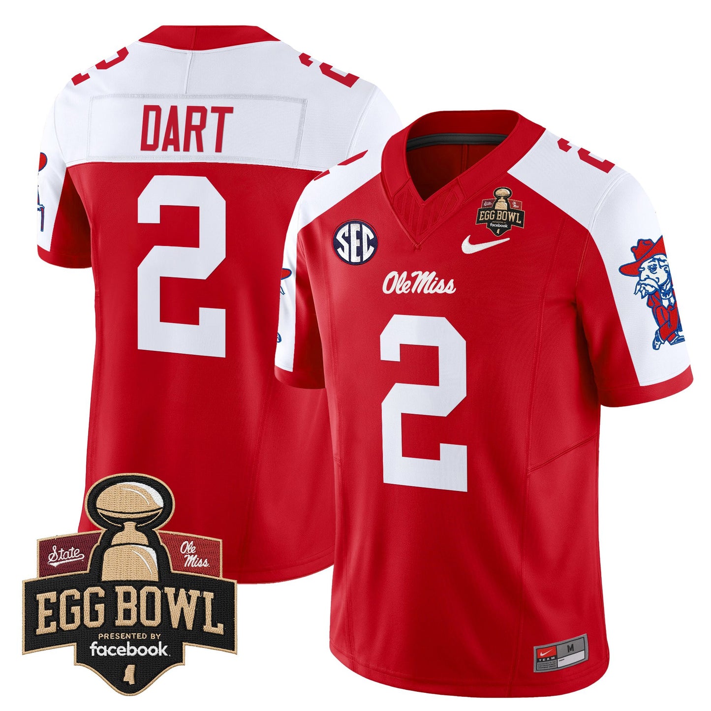 Men's Ole Miss Rebels 2025 Egg Bowl Vapor Limited Jersey - All Stitched