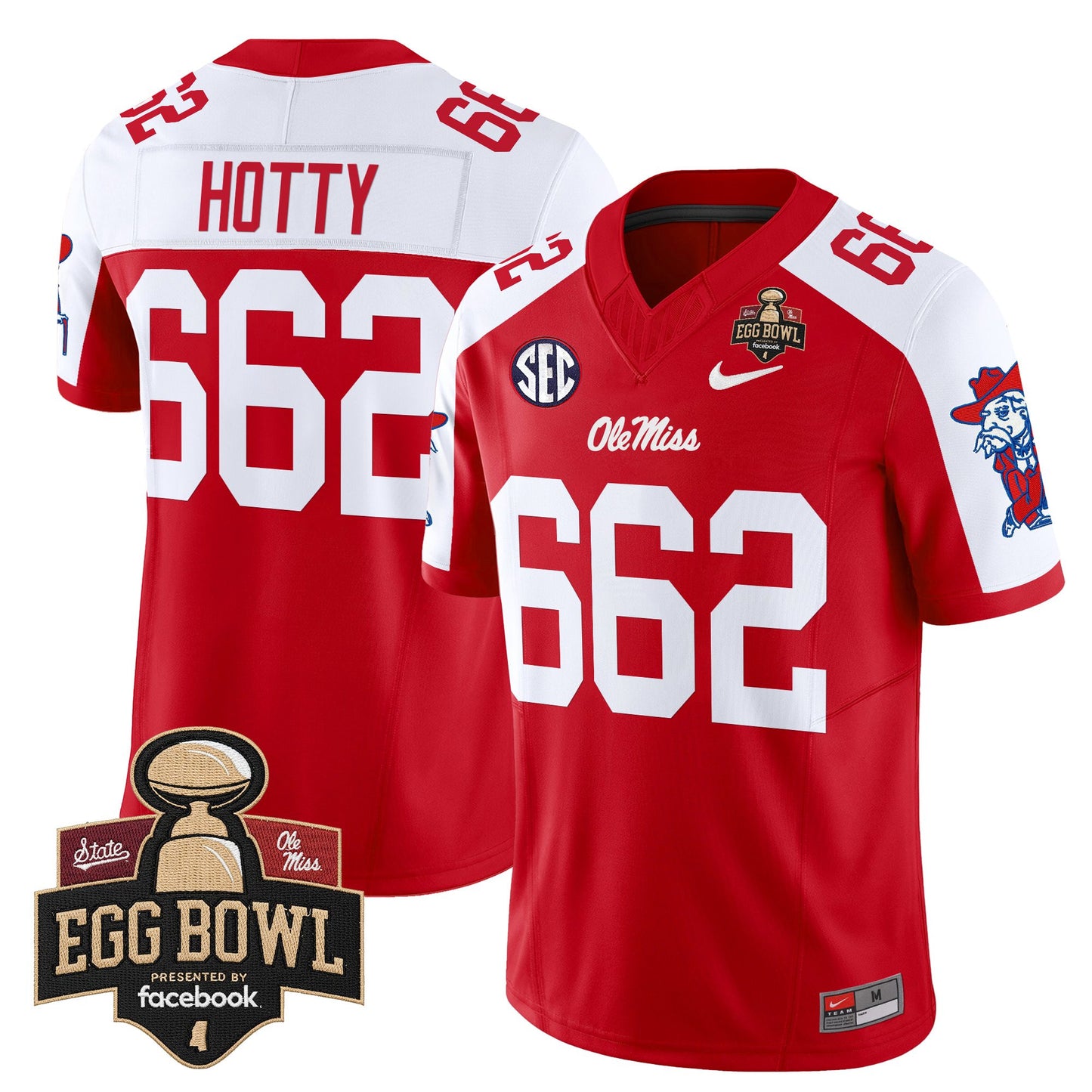 Men's Ole Miss Rebels 2025 Egg Bowl Vapor Limited Jersey - All Stitched