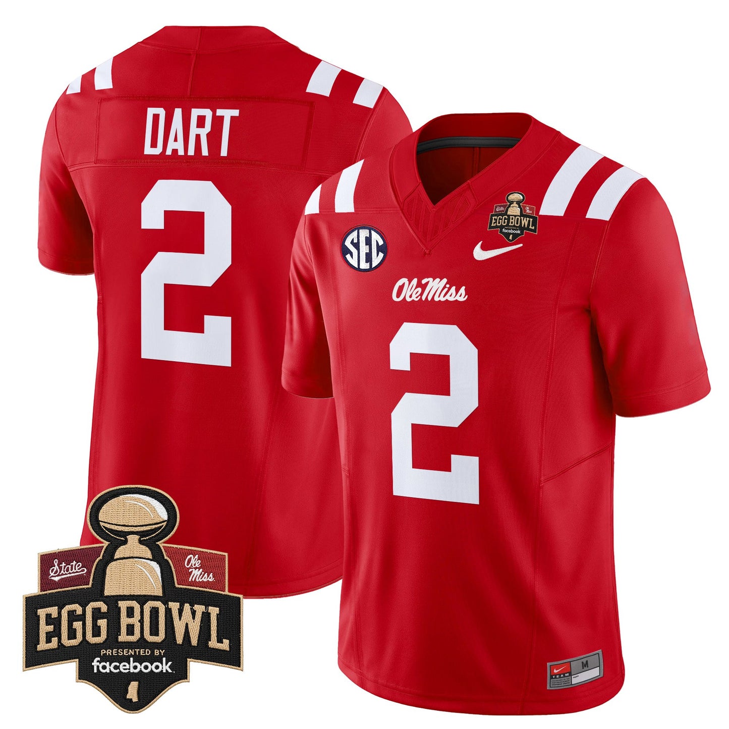 Men's Ole Miss Rebels 2025 Egg Bowl Vapor Limited Jersey - All Stitched