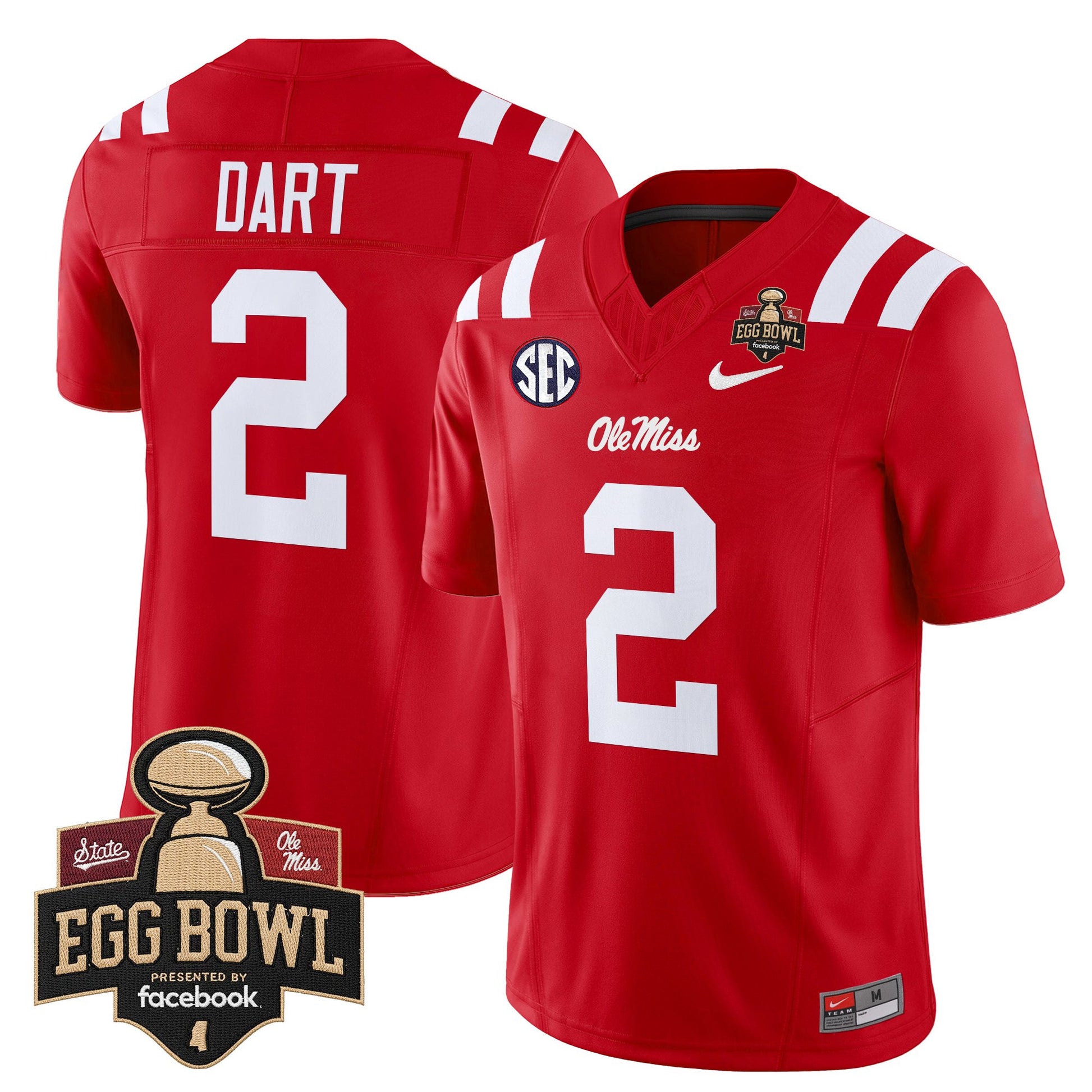 Men's Ole Miss Rebels 2025 Egg Bowl Vapor Limited Jersey - All Stitched