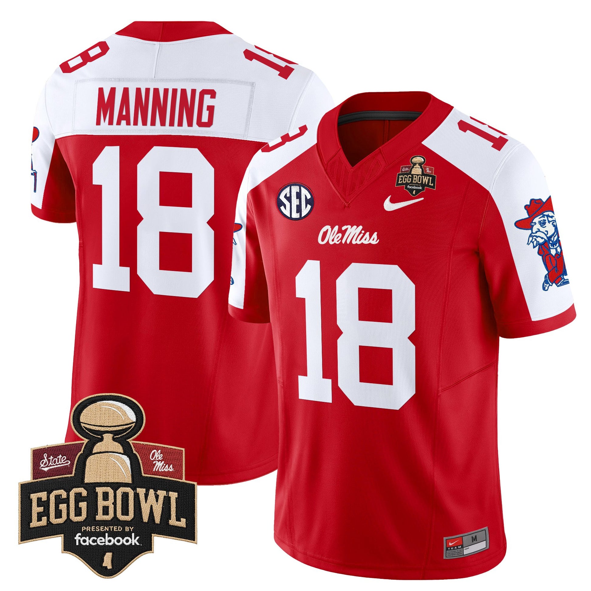 Men's Ole Miss Rebels 2025 Egg Bowl Vapor Limited Jersey - All Stitched