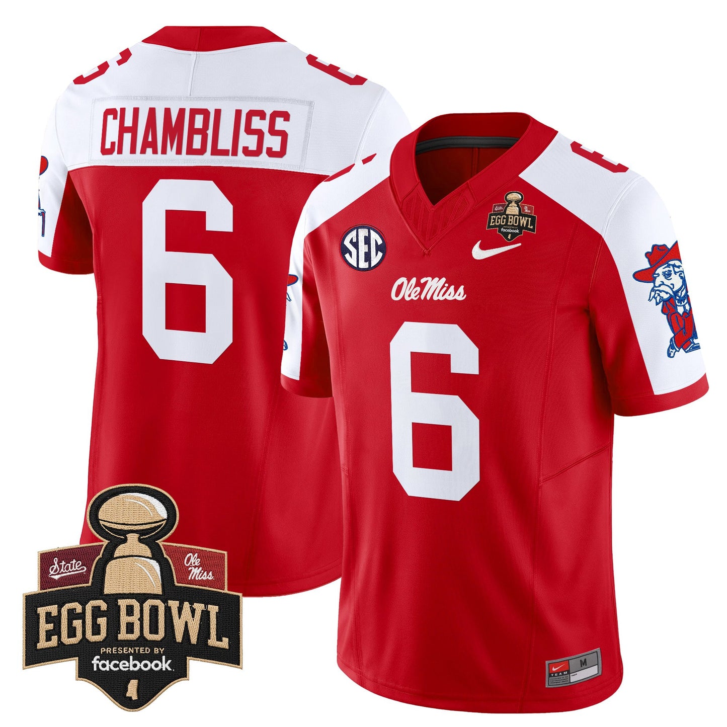 Men's Ole Miss Rebels 2025 Egg Bowl Vapor Limited Jersey - All Stitched