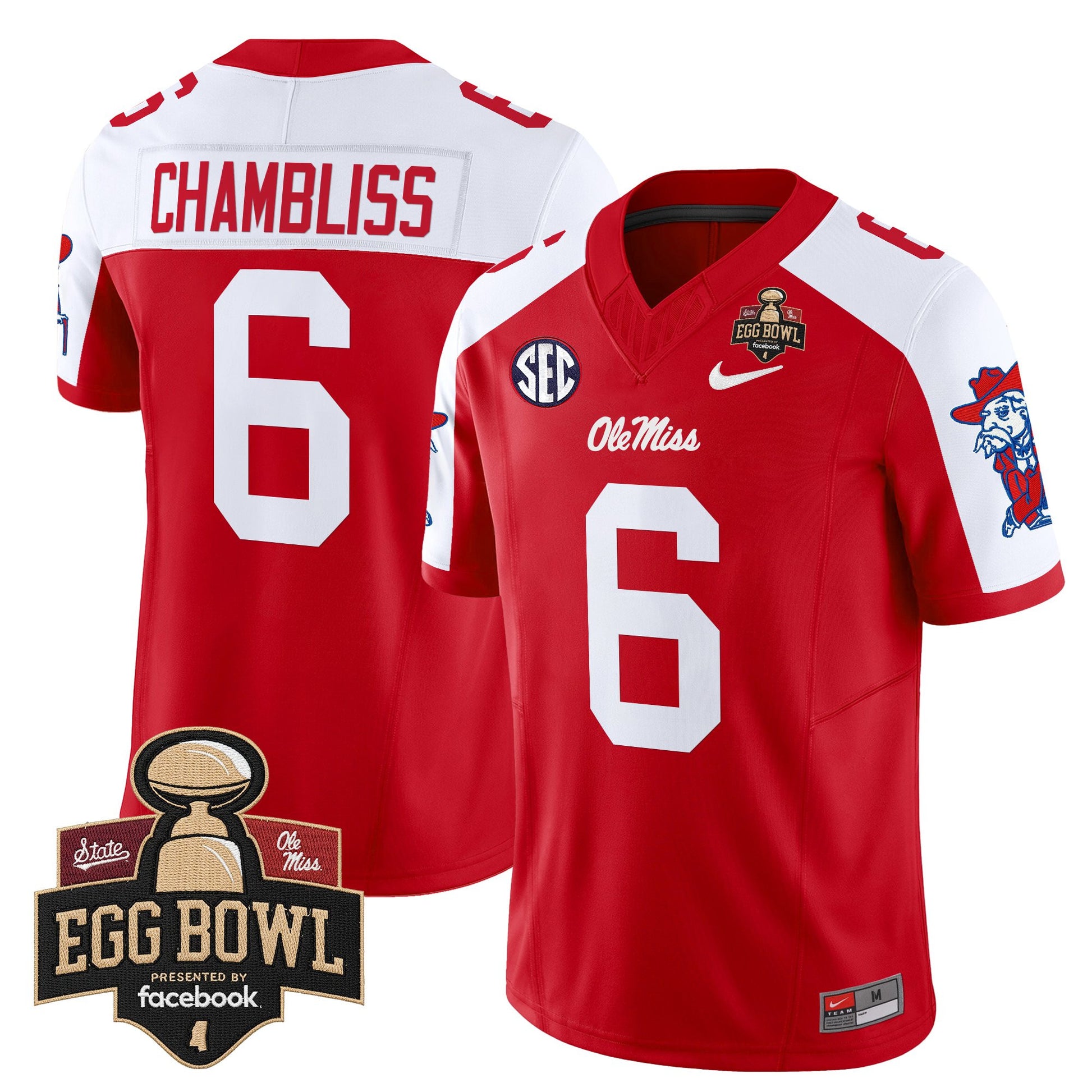 Men's Ole Miss Rebels 2025 Egg Bowl Vapor Limited Jersey - All Stitched