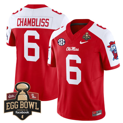 Men's Ole Miss Rebels 2025 Egg Bowl Vapor Limited Jersey - All Stitched