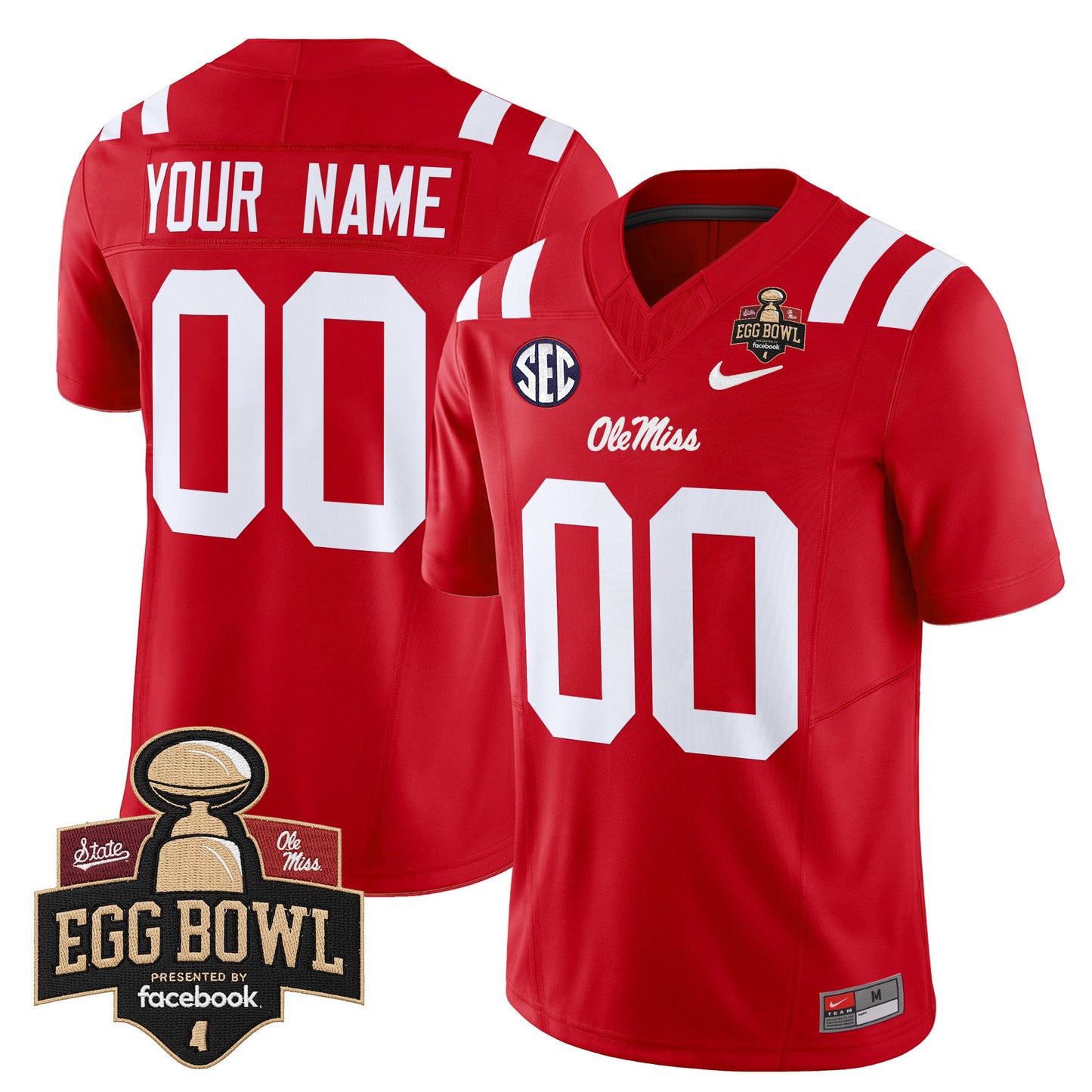 Ole Miss Rebels 2025 Egg Bowl Vapor Limited Custom Jersey - All Stitched