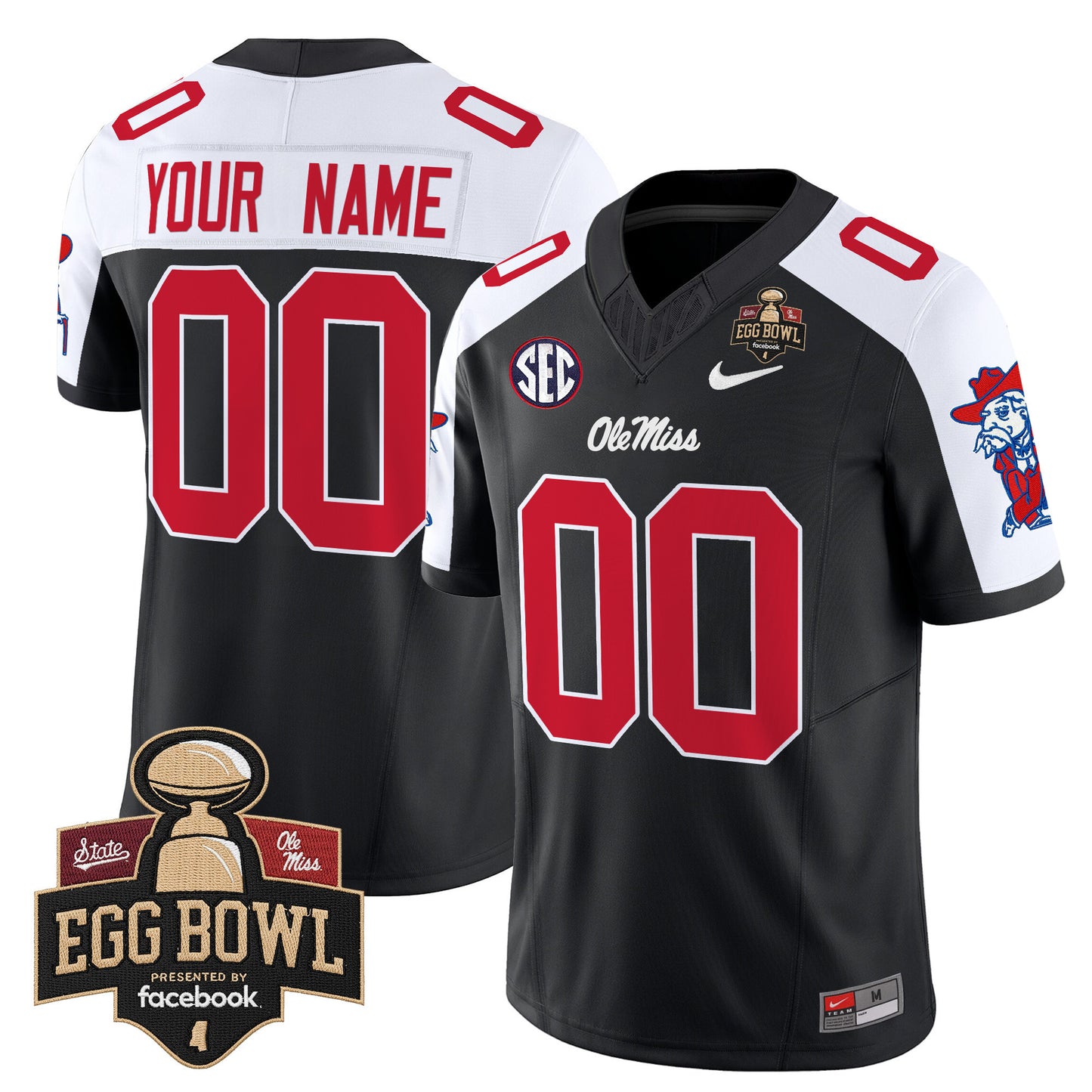 Ole Miss Rebels 2025 Egg Bowl Vapor Limited Custom Jersey - All Stitched