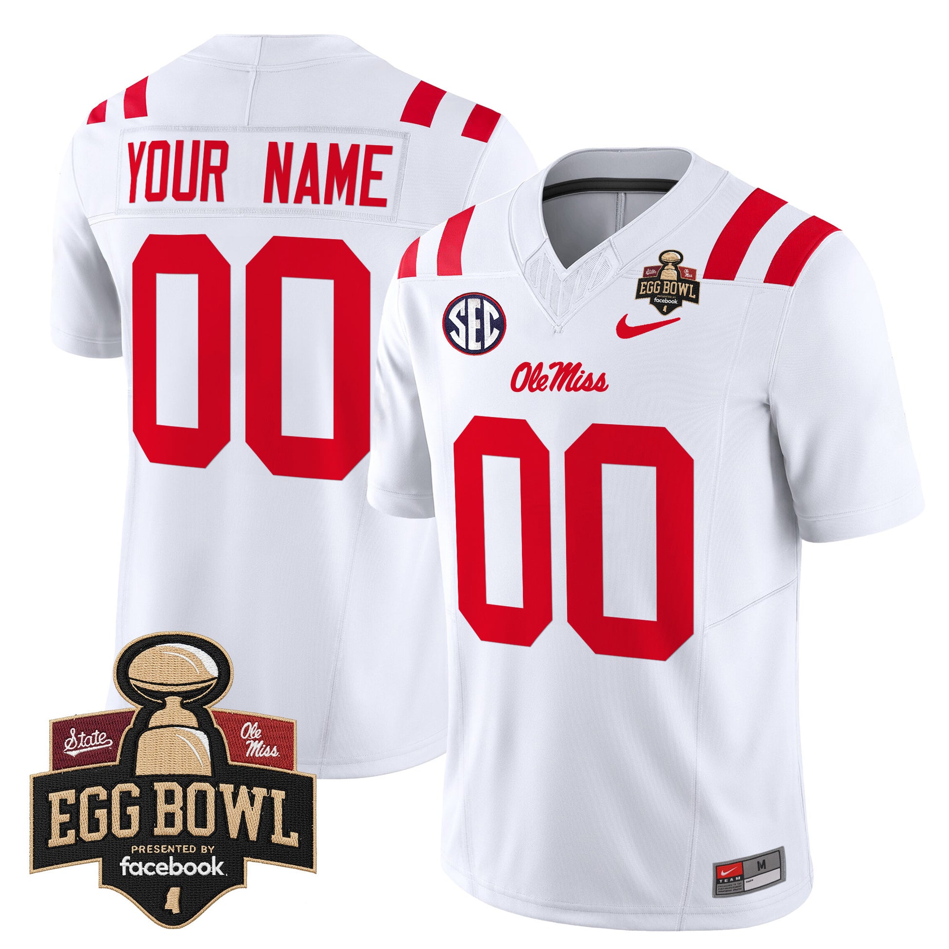Ole Miss Rebels 2025 Egg Bowl Vapor Limited Custom Jersey - All Stitched