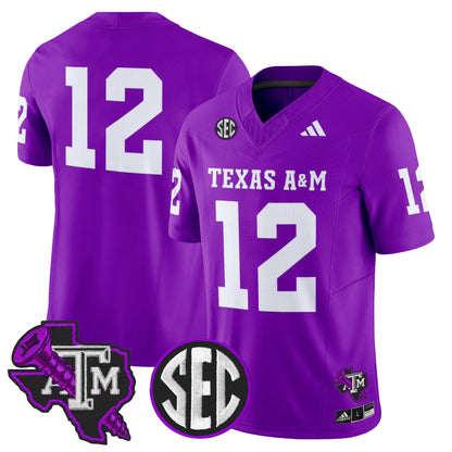 Men's Texas A&M Aggies DJ Screw Vapor Limited Jersey - All Stitched