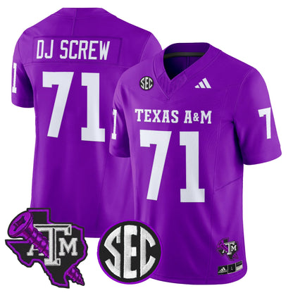 Men's Texas A&M Aggies DJ Screw Vapor Limited Jersey - All Stitched