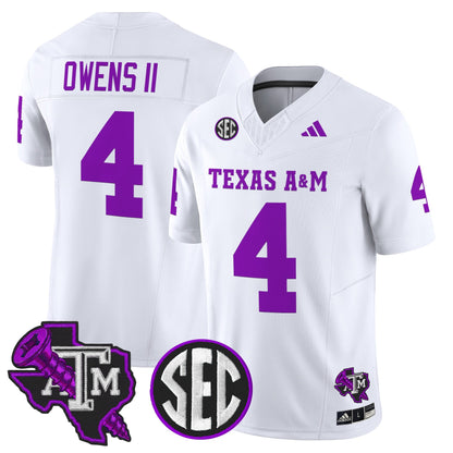 Men's Texas A&M Aggies DJ Screw Vapor Limited Jersey - All Stitched