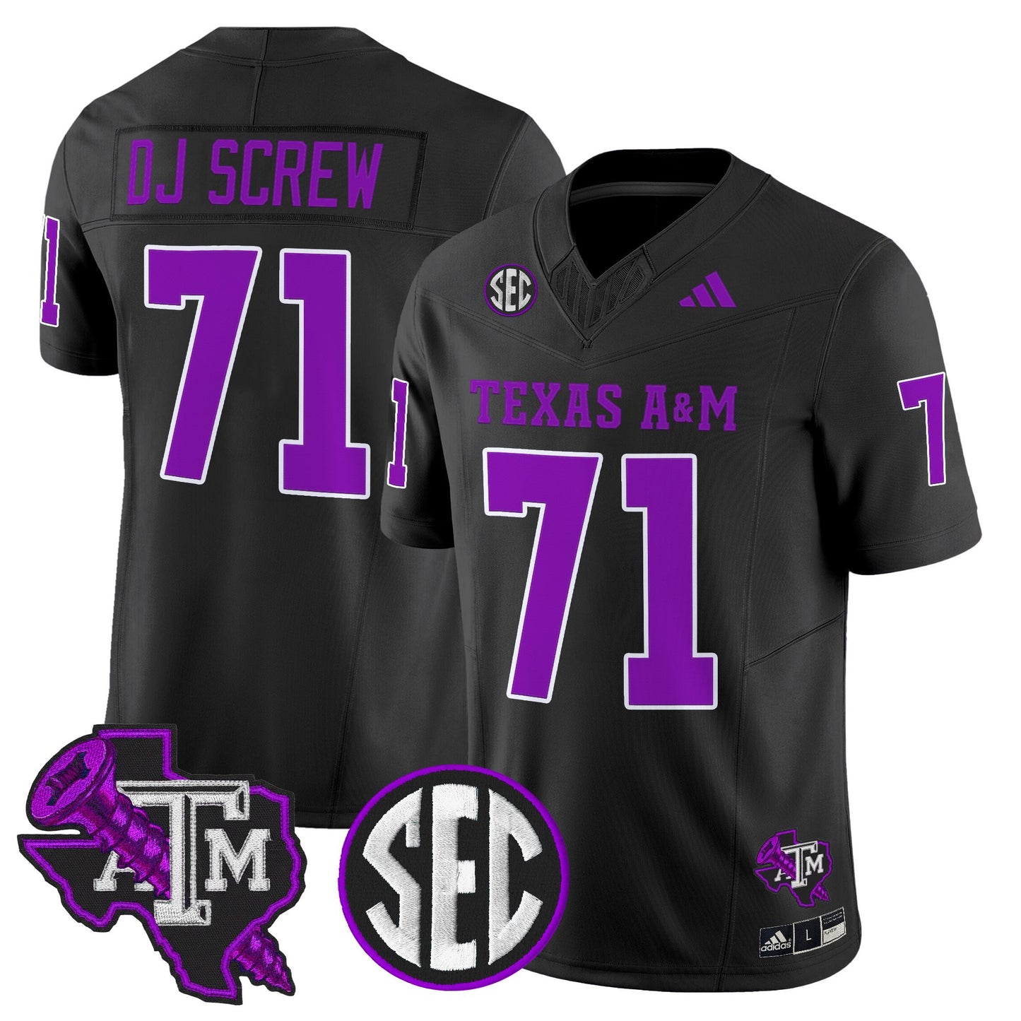 Men's Texas A&M Aggies DJ Screw Vapor Limited Jersey - All Stitched