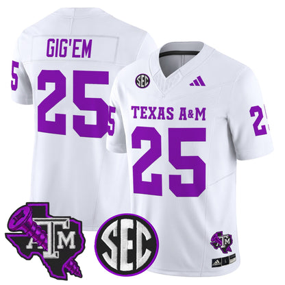 Men's Texas A&M Aggies DJ Screw Vapor Limited Jersey - All Stitched
