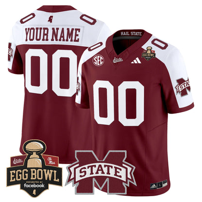 Mississippi State Bulldogs 2025 Egg Bowl Vapor Limited Custom Jersey - All Stitched