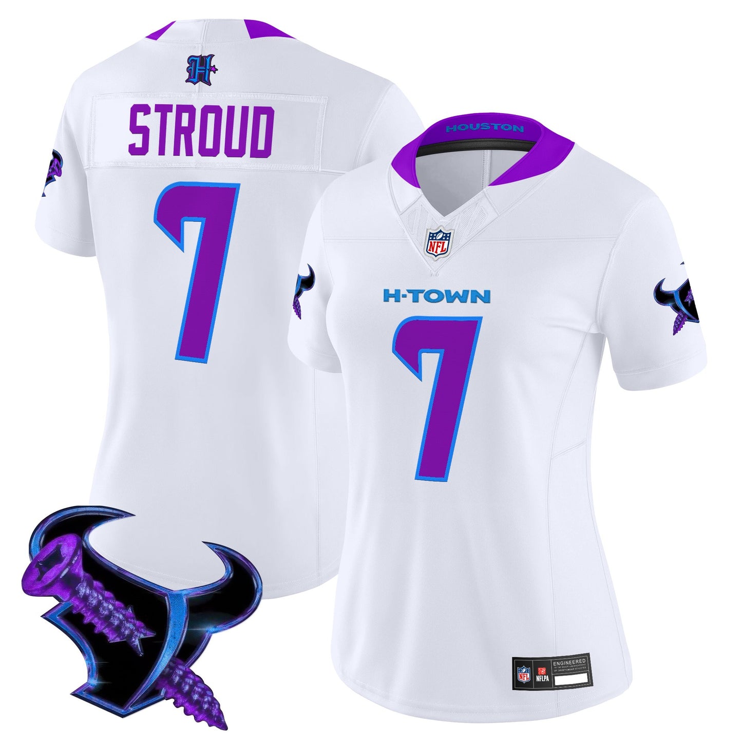 Women's Houston Texans 2025 DJ Screw Vapor Limited Jersey - All Stitched