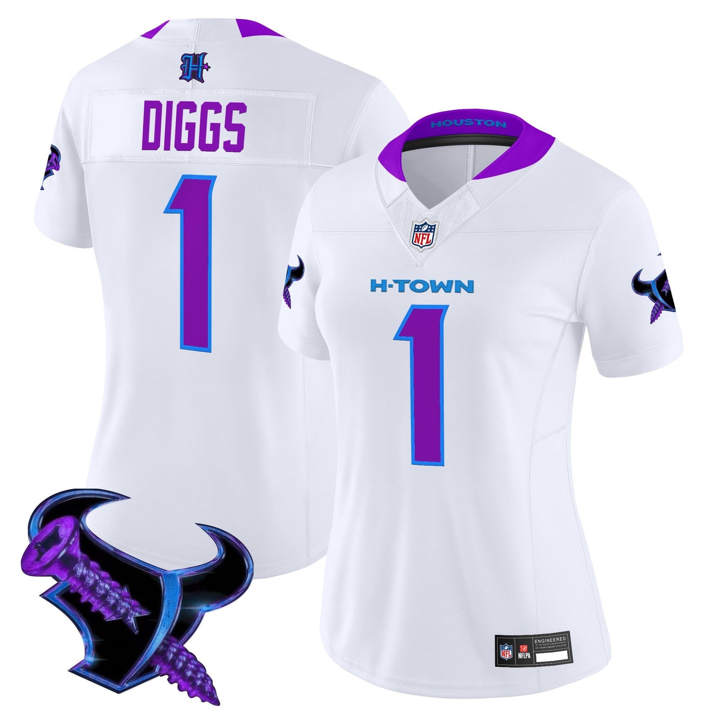 Women's Houston Texans 2025 DJ Screw Vapor Limited Jersey - All Stitched