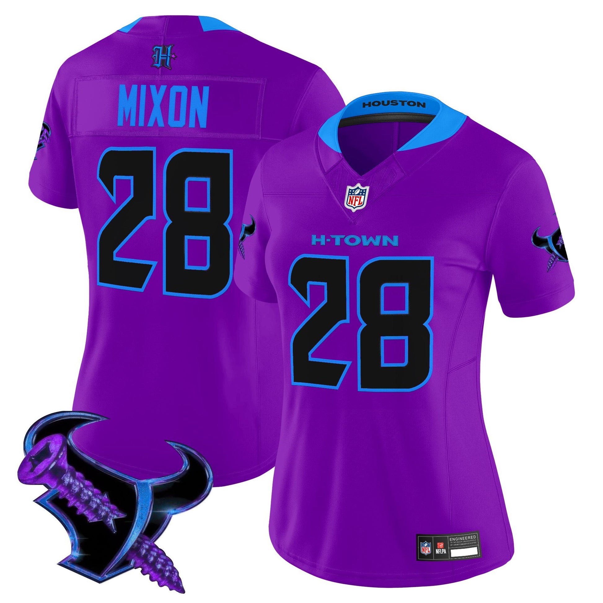 Women's Houston Texans 2025 DJ Screw Vapor Limited Jersey - All Stitched