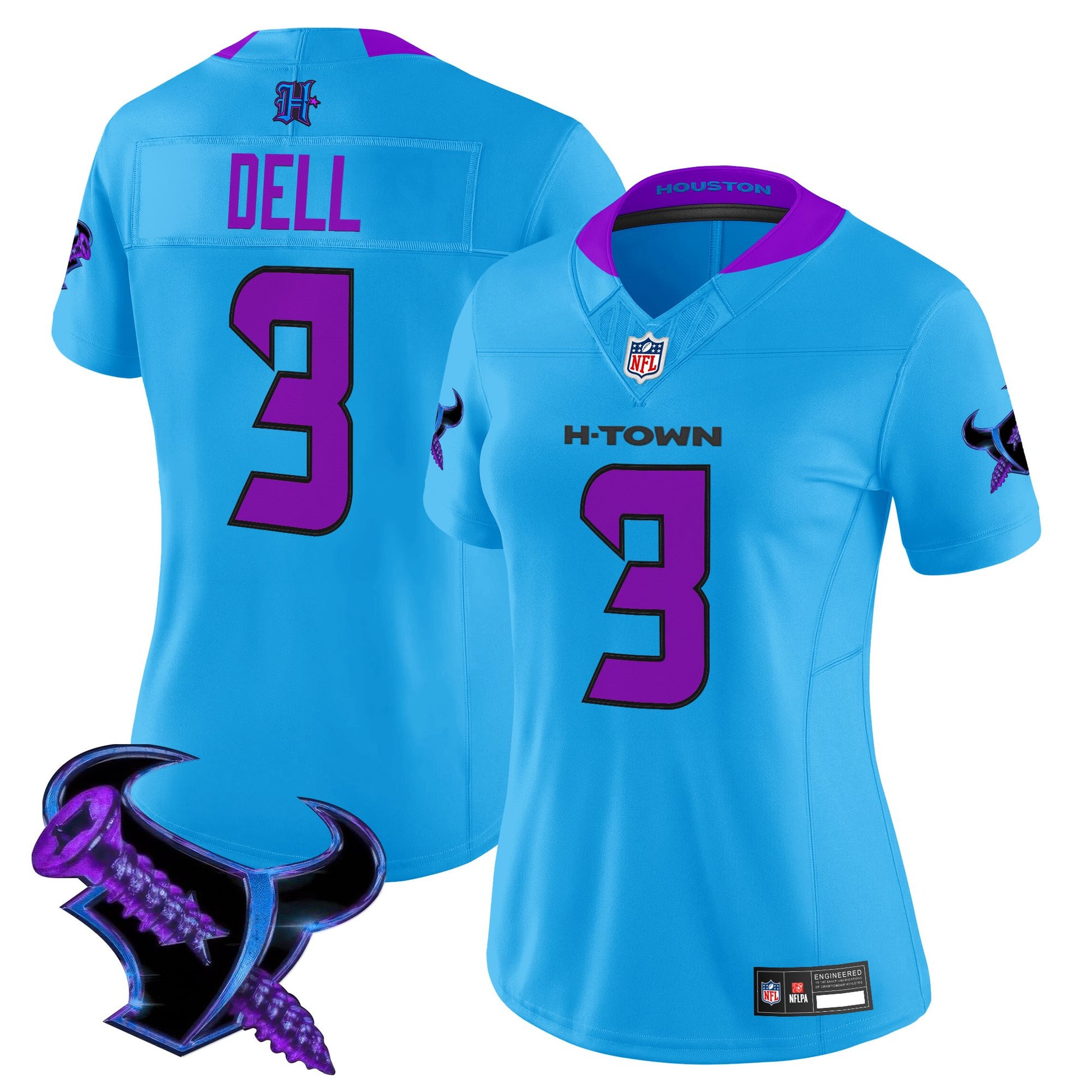 Women's Houston Texans 2025 DJ Screw Vapor Limited Jersey - All Stitched