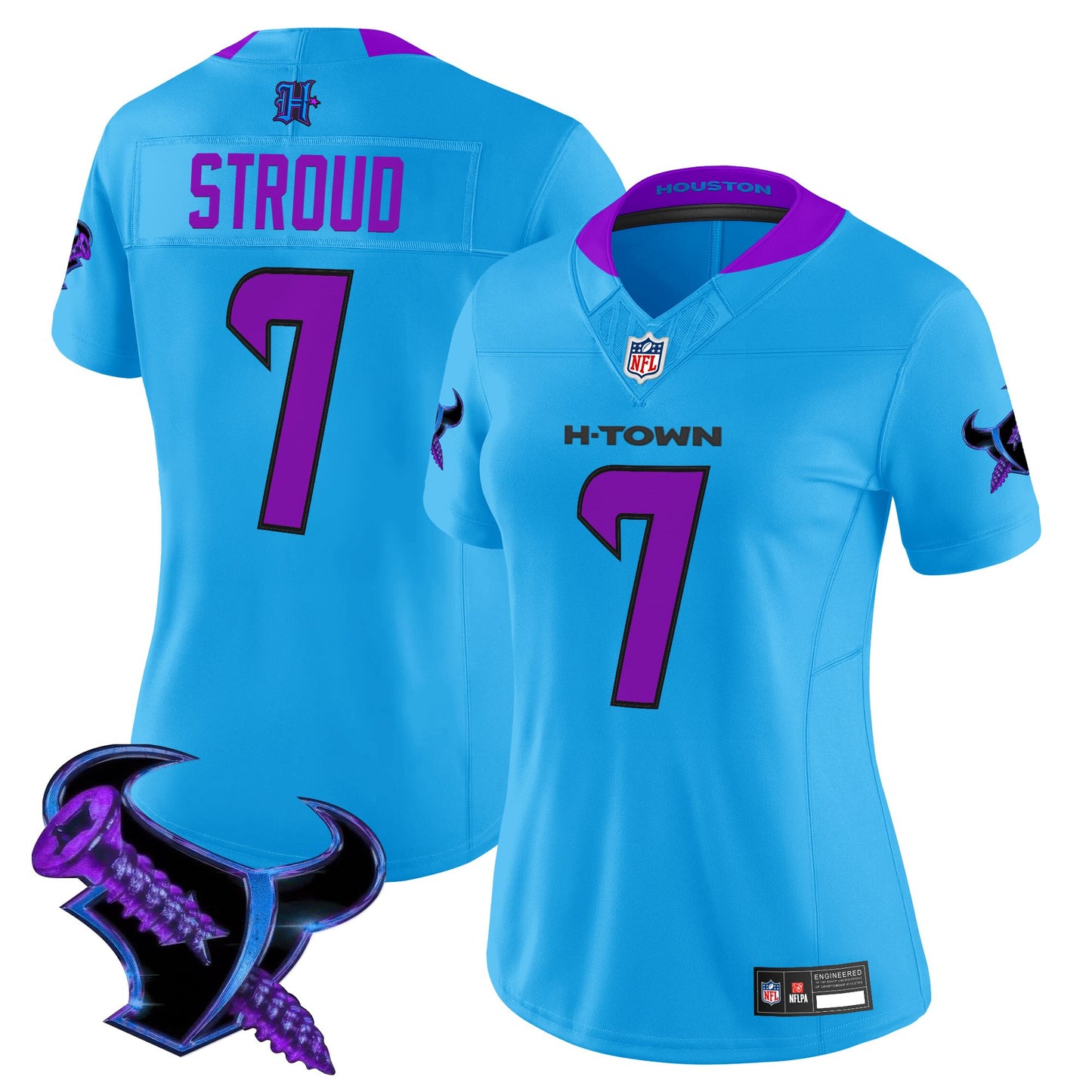 Women's Houston Texans 2025 DJ Screw Vapor Limited Jersey - All Stitched