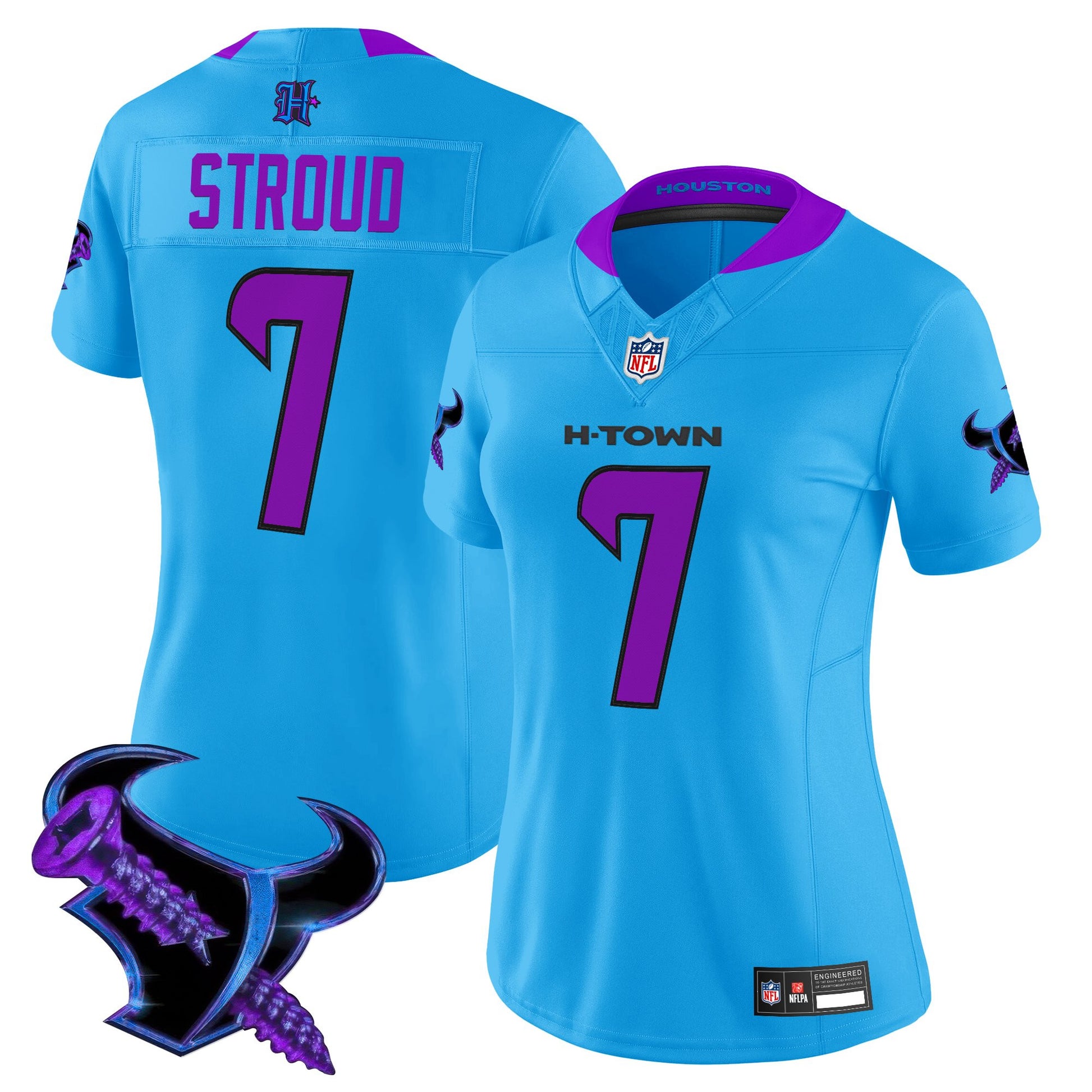 Women's Houston Texans 2025 DJ Screw Vapor Limited Jersey - All Stitched