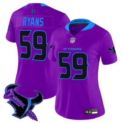 Women's Houston Texans 2025 DJ Screw Vapor Limited Jersey - All Stitched