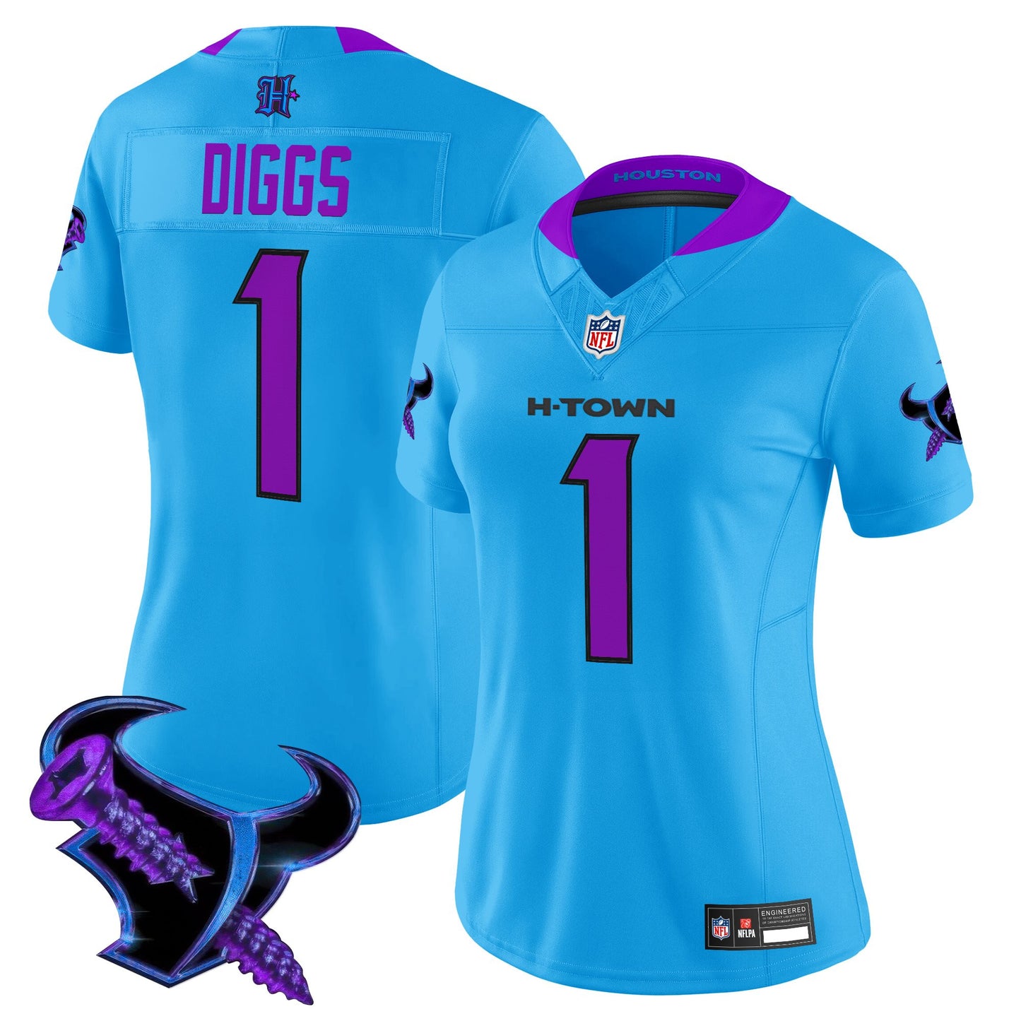 Women's Houston Texans 2025 DJ Screw Vapor Limited Jersey - All Stitched