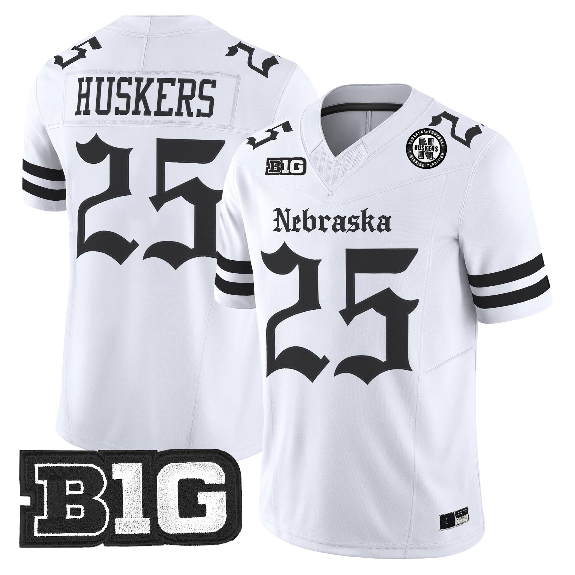Men's Nebraska Cornhuskers 'Gothic Edition' Vapor Limited Jersey - All Stitched