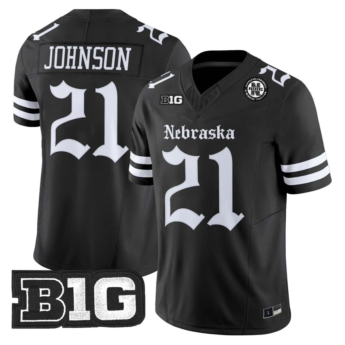 Men's Nebraska Cornhuskers 'Gothic Edition' Vapor Limited Jersey - All Stitched