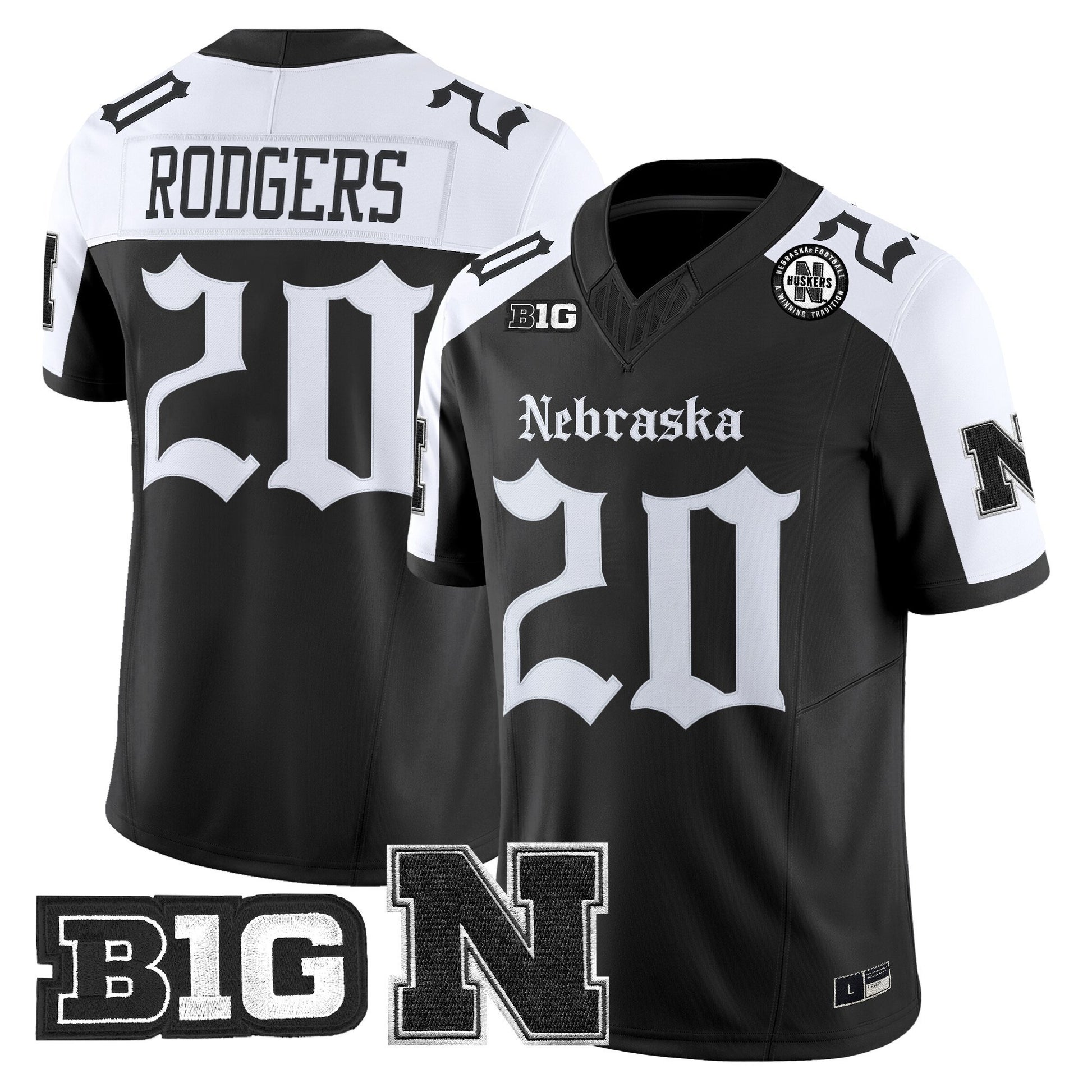 Men's Nebraska Cornhuskers 'Gothic Edition' Vapor Limited Jersey - All Stitched