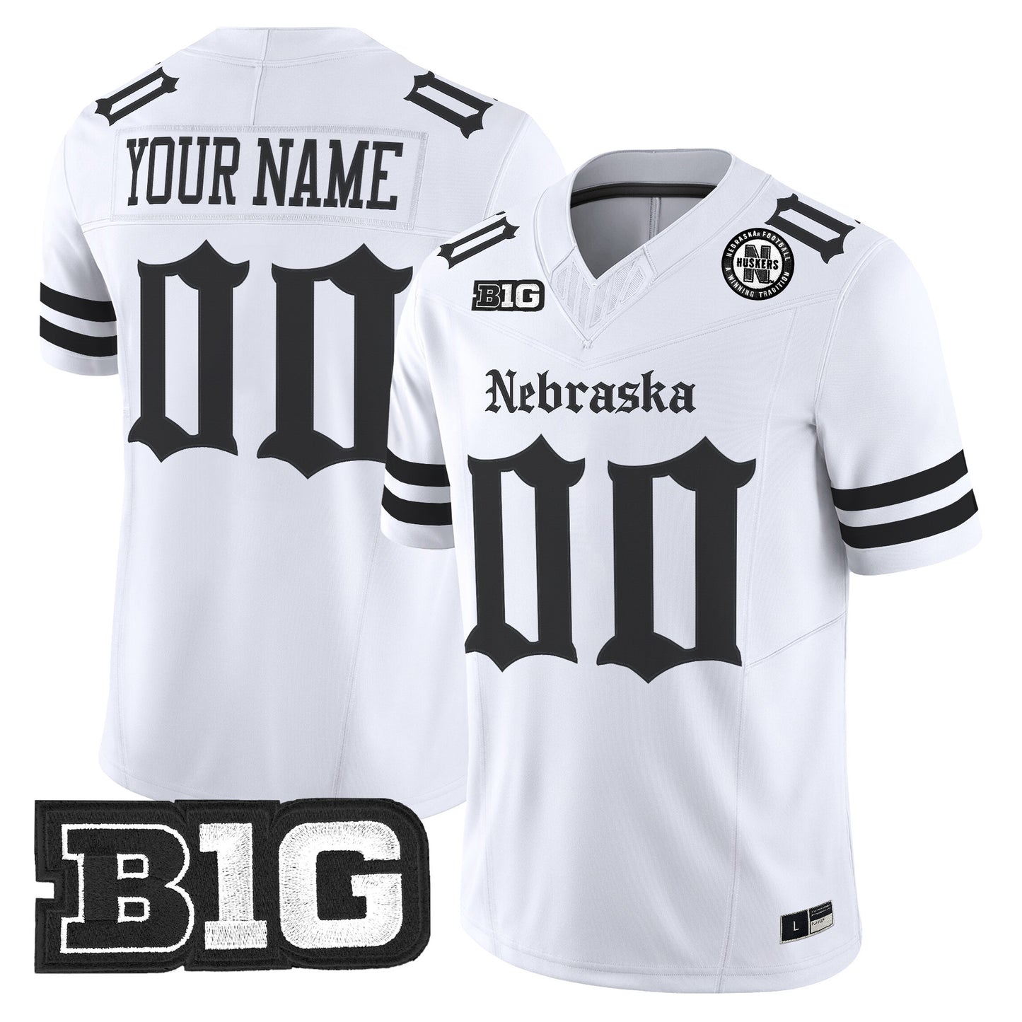 Nebraska Cornhuskers 'Gothic Edition' Vapor Limited Custom Jersey - All Stitched