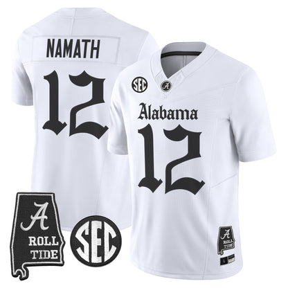 Men's Alabama Crimson Tide 'Gothic Edition' Vapor Limited Jersey - Alabama Map - All Stitched