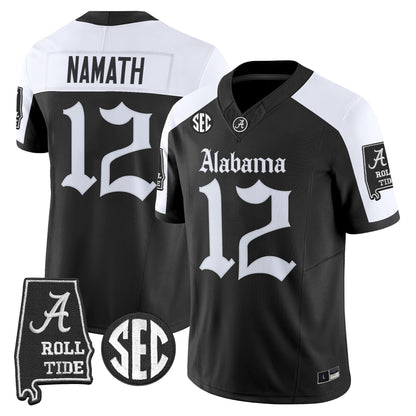 Men's Alabama Crimson Tide 'Gothic Edition' Vapor Limited Jersey - Alabama Map - All Stitched