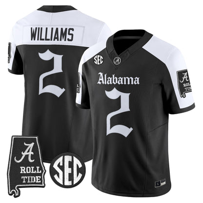 Men's Alabama Crimson Tide 'Gothic Edition' Vapor Limited Jersey - Alabama Map - All Stitched