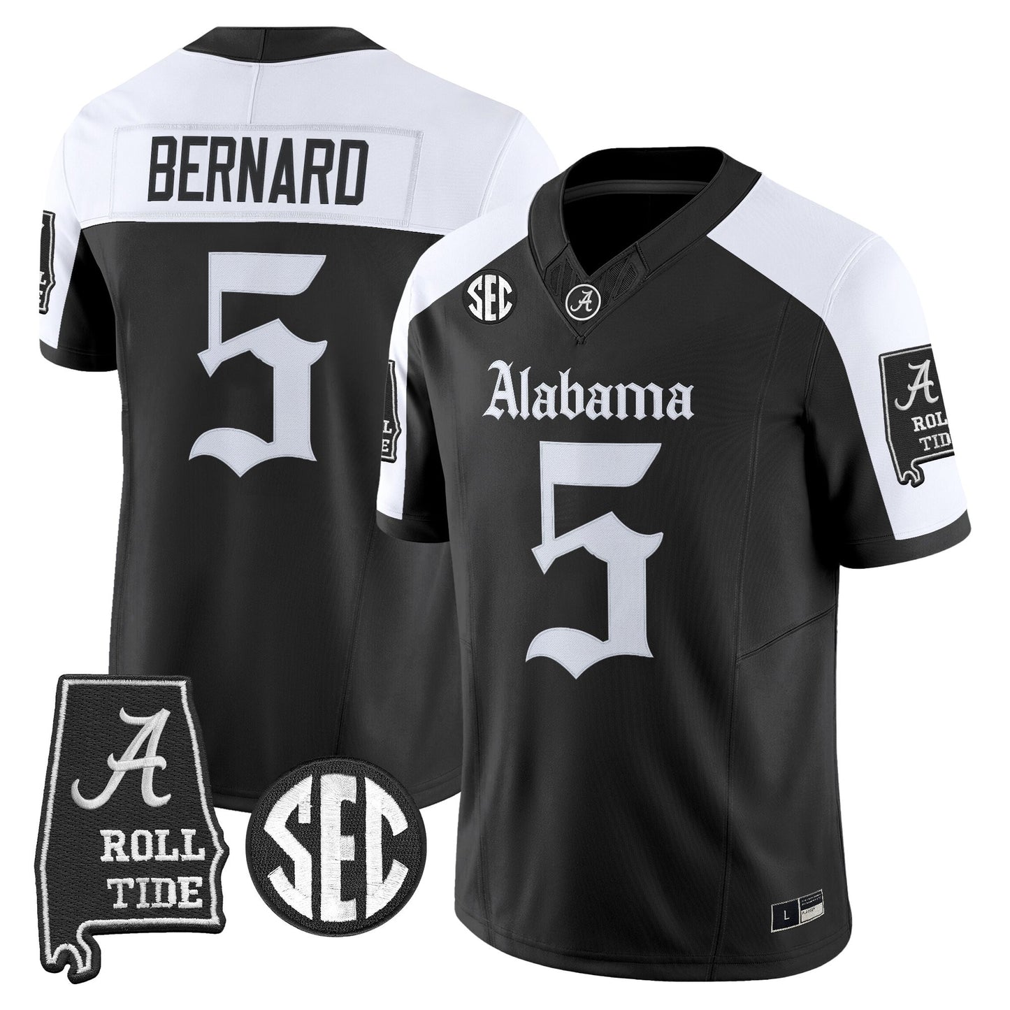 Men's Alabama Crimson Tide 'Gothic Edition' Vapor Limited Jersey - Alabama Map - All Stitched