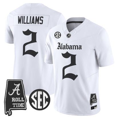 Men's Alabama Crimson Tide 'Gothic Edition' Vapor Limited Jersey - Alabama Map - All Stitched