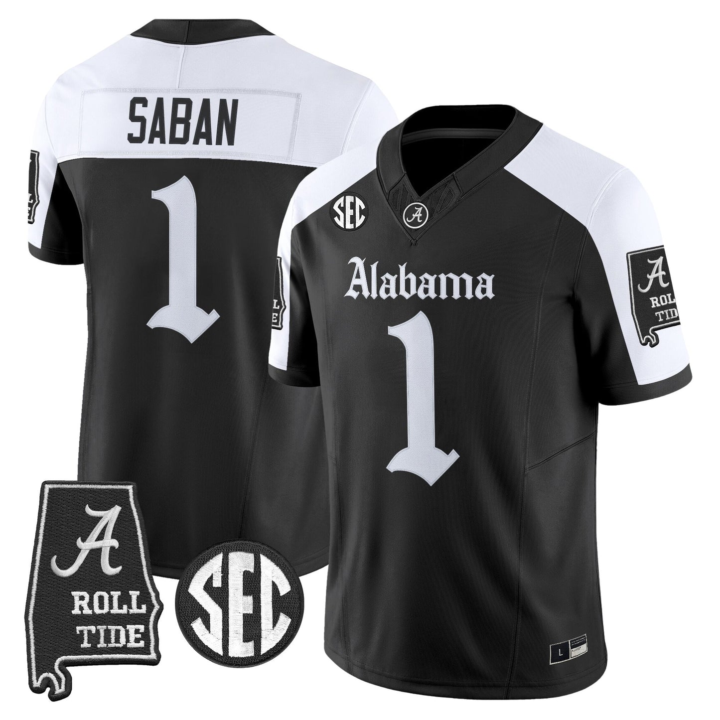 Men's Alabama Crimson Tide 'Gothic Edition' Vapor Limited Jersey - Alabama Map - All Stitched