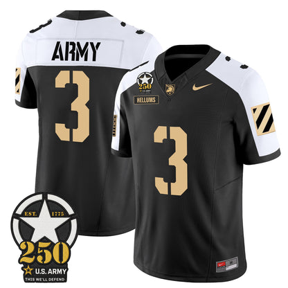 Men's Army Black Knights 250th Anniversary Patch Vapor Limited Jersey - All Stitched