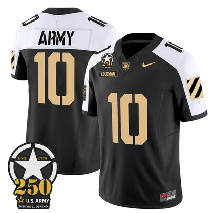 Men's Army Black Knights 250th Anniversary Patch Vapor Limited Jersey - All Stitched