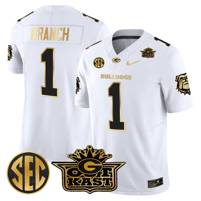 Men's Outkast x Georgia Bulldogs Gold Vapor Limited Jersey - All stitched