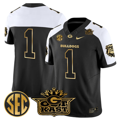 Men's Outkast x Georgia Bulldogs Gold Vapor Limited Jersey - All stitched