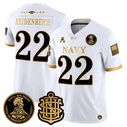Men's Navy Midshipmen 250th Anniversary Gold Vapor Limited Jersey - All Stitched