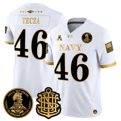 Men's Navy Midshipmen 250th Anniversary Gold Vapor Limited Jersey - All Stitched