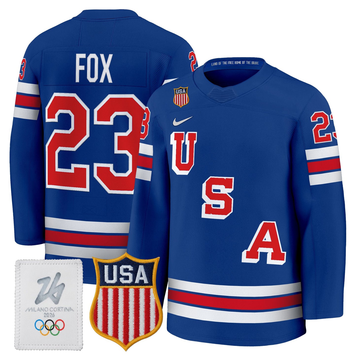 Men's 2026 USA Olympic Premium Hockey Jersey - All Stitched